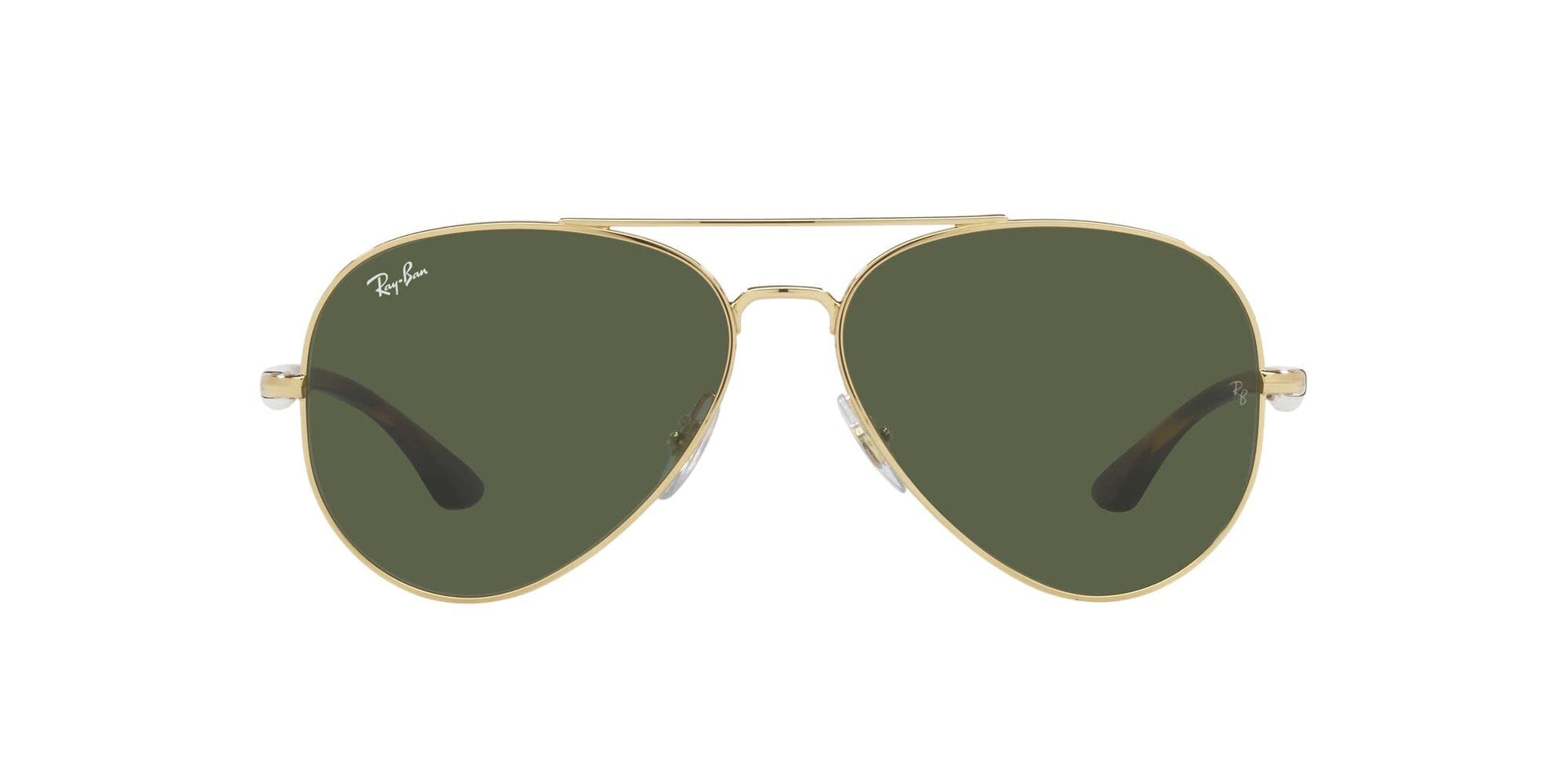Ray-Ban Aviator RB3675 Sunglasses - Gold/Green / 58 mm - 8056597432146