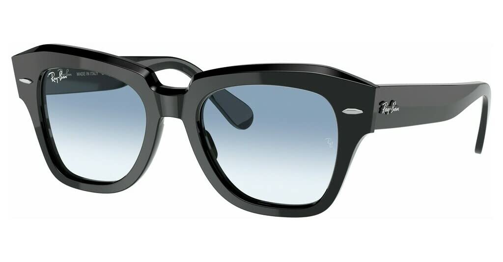 Ray-Ban State Street RB2186 Sunglasses - Black/Clear Gradient Blue / 49 mm - 8056597467780