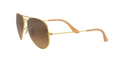 Ray-Ban Aviator RB3025 Sunglasses Batch 3 - Matte Gold/Polarized Brown Gradient / 58 mm - X003IGTOCJ - Additional Image 2