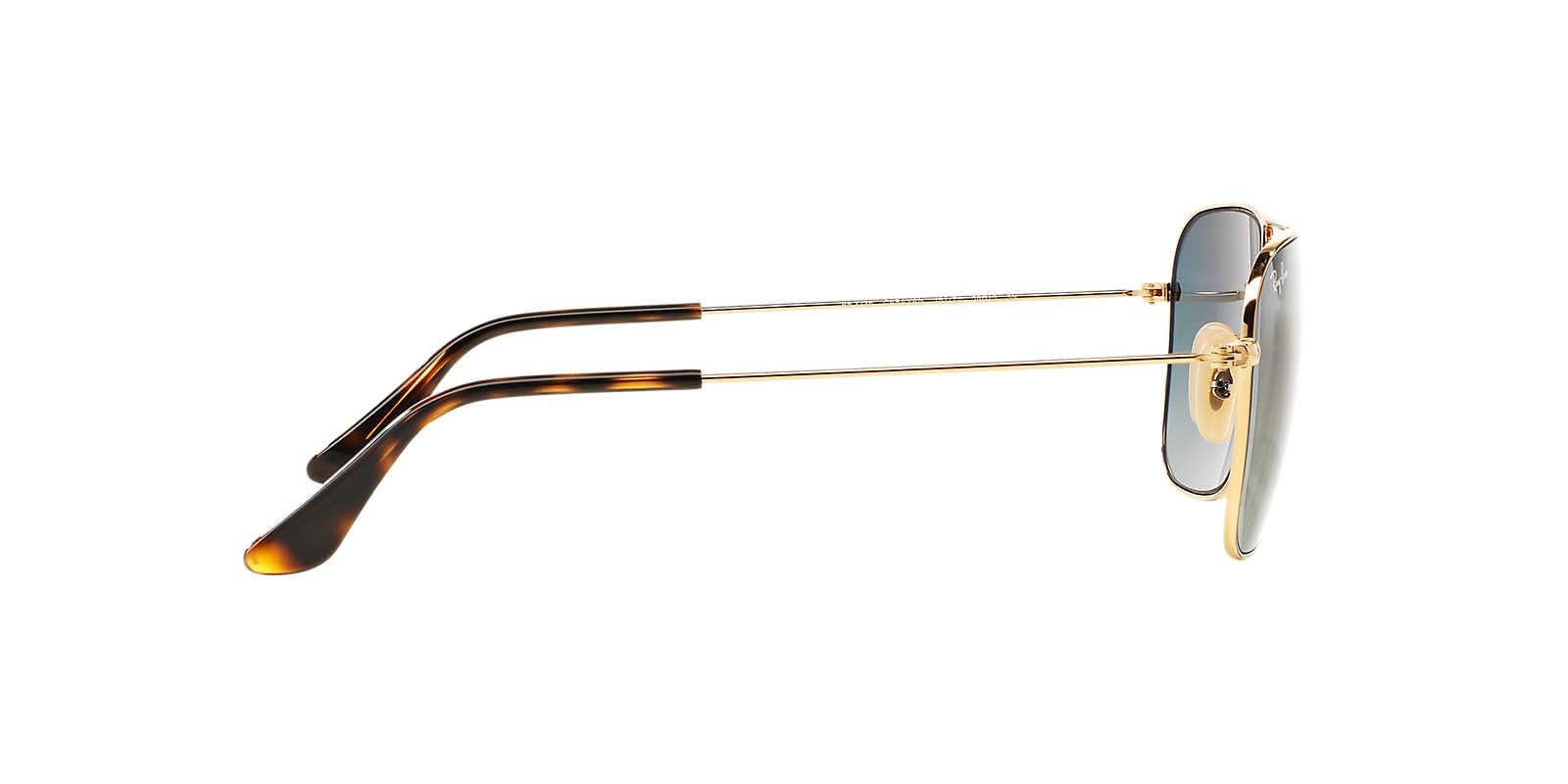Ray-Ban Caravan RB3136 Sunglasses - Gold/Light Grey Gradient Dark Grey / 58 mm - 8053672494556 - Additional Image 2
