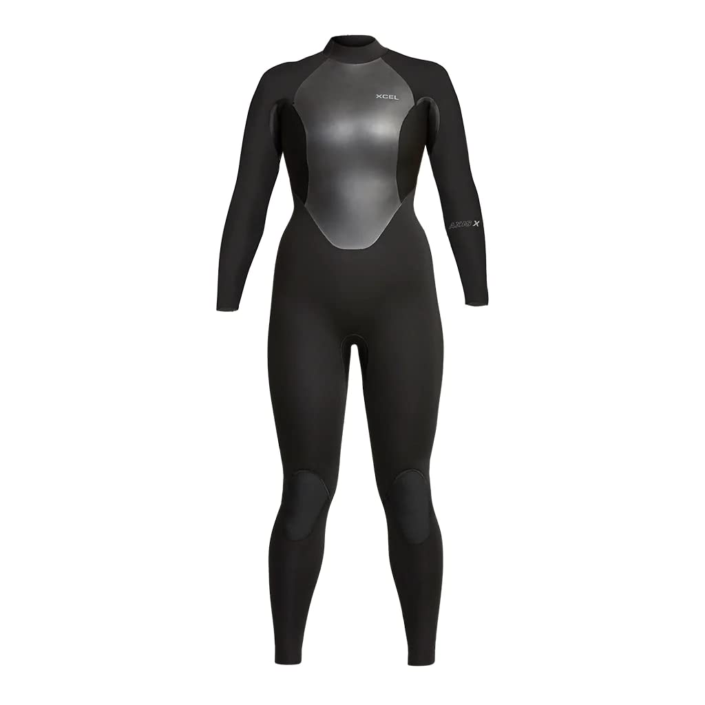 XCEL Womens Axis X Back Zip 4/3mm Fullsuit - Black / 8 Short