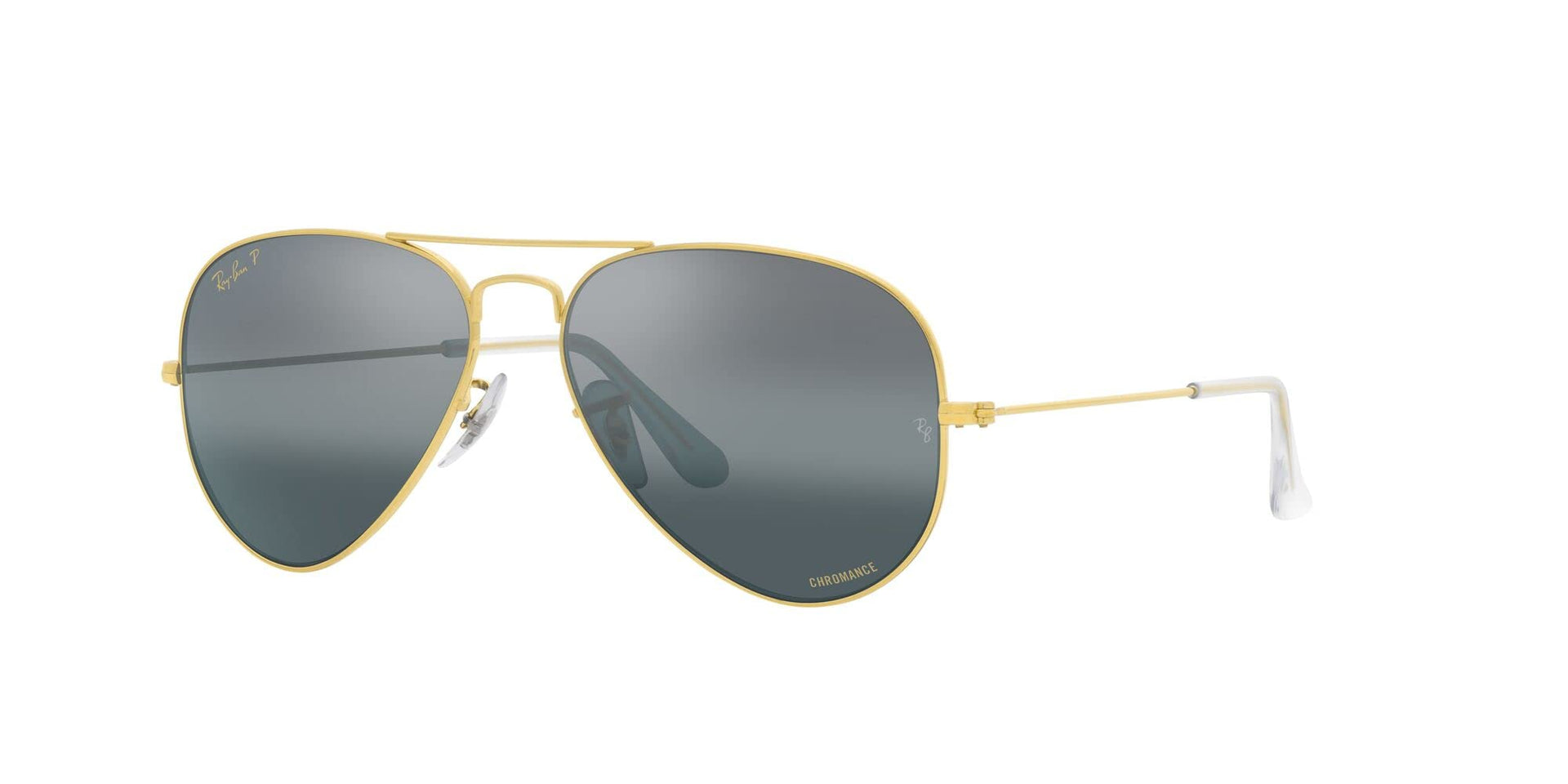 Ray-Ban Aviator RB3025 Sunglasses Batch 3 - Legend Gold/Polarized Clear Gradient Dark Blue / 62 mm - X0037J8P6D - Additional Image 1