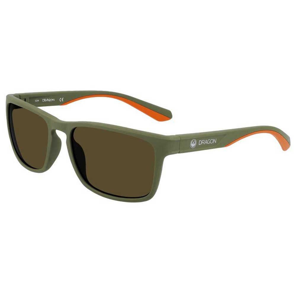 Dragon Alliance Dragon Blaise LL Rectangular Sunglasses - Matte Olive With Lumalens Brown Lens / One Size - X003ORD211
