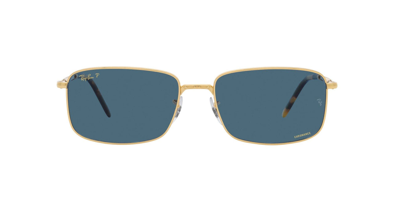 Ray-Ban RB3717 Sunglasses - Legend Gold/Polarized Blue / 57 mm - 8056597835756
