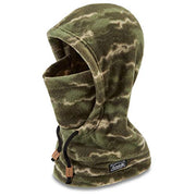 Men's camouflage fleece balaclava with hood and adjustable drawcord