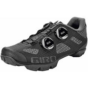 Women’s mountain cycling shoes in dark black with dual BOA dial closures and treaded sole