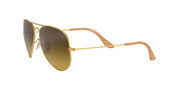 Ray-Ban Aviator RB3025 Sunglasses Batch 2 - Matte Gold/Brown Gradient Dark Brown / 58 mm (X001DIRN59) - X001DIRN59 - Additional Image 2