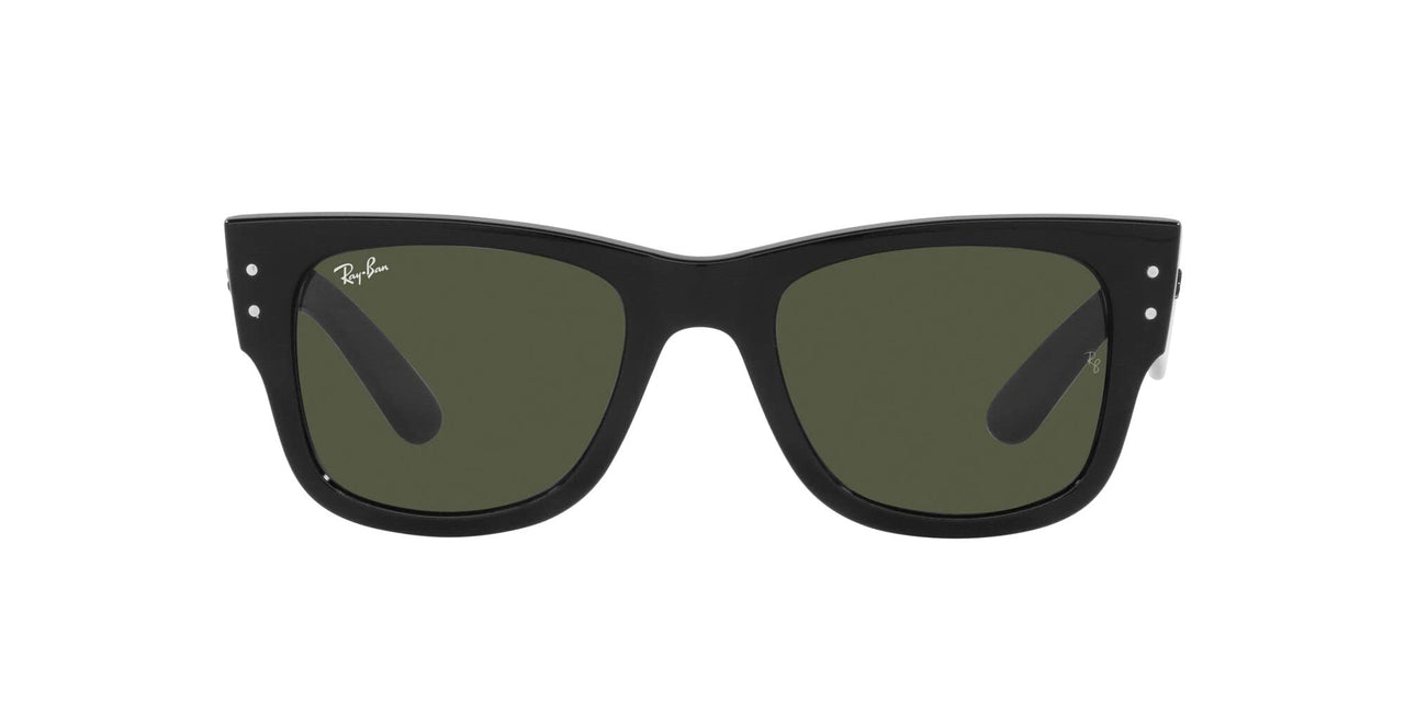 Ray-Ban Mega Wayfarer Low Bridge Fit RB0840SF Sunglasses - Transparent Green/Grey Mirror / 52 mm - 8056597726238