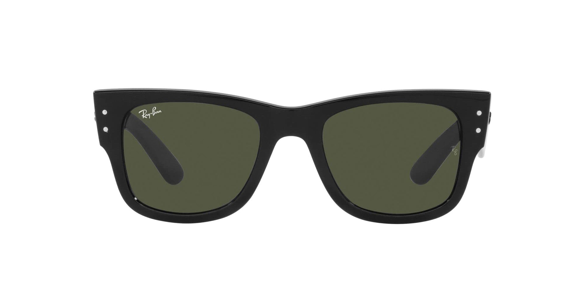 Ray-Ban Mega Wayfarer Low Bridge Fit RB0840SF Sunglasses - Transparent Green/Grey Mirror / 52 mm - 8056597726238