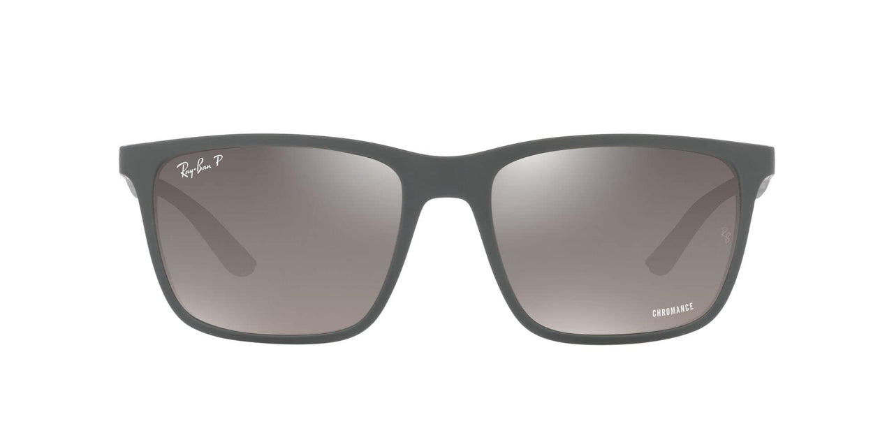 Ray-Ban Liteforce RB4385 Sunglasses - Matte Green/Grey Mirrored Polarized / 58 mm - 8056597725934
