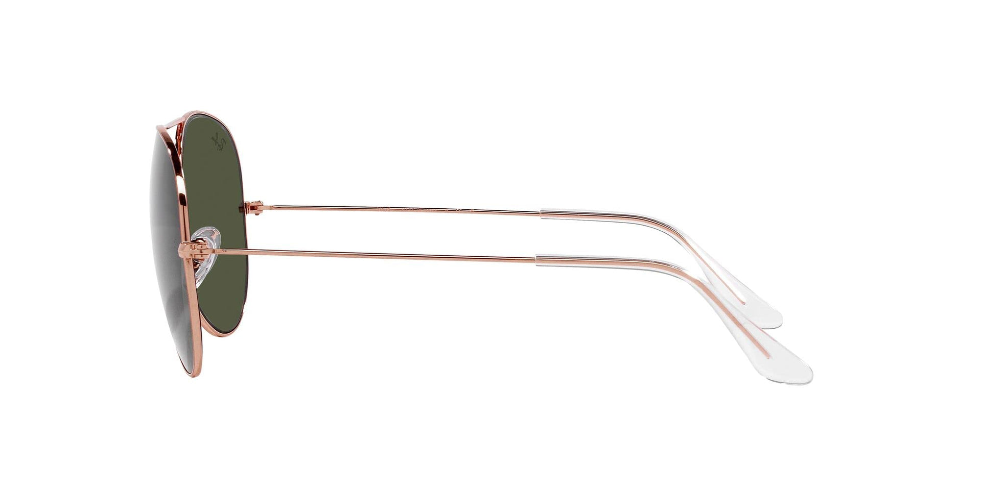 Ray-Ban Aviator RB3025 Sunglasses Batch 2 - Rose Gold/Green / 55 mm - 8056597855839 - Additional Image 3