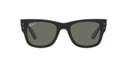 Ray-Ban Mega Wayfarer Low Bridge Fit RB0840SF Sunglasses - Black/Green Polarized / 52 mm - 8056597726283