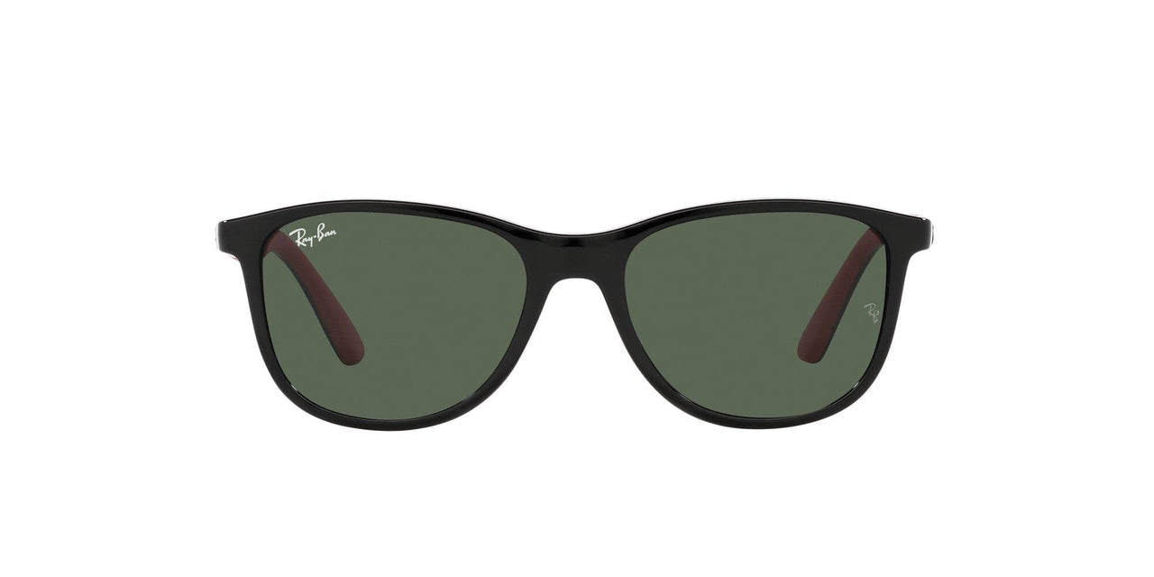 Ray-Ban RJ9077S Sunglasses - Black on Rubber Red/Dark Green / 49 mm - 8056597843362