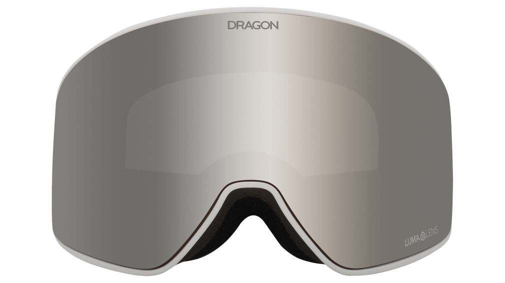 PXV2 snow goggles with gray lens and dark frame