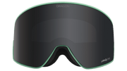 PXV2 snow goggles with black lens and green frame accents