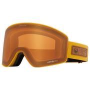 PXV2 snow goggles with orange frame and amber LUMALENS