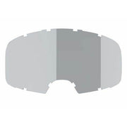 Silver mirror injection lens with curved shield cutout