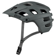 Graphite vented trail bike helmet with adjustable chin strap