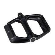 Black Spank Spoon DC bicycle pedals with grippy pins and threaded axle