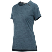Women’s ocean blue short-sleeve jersey with crew neck and iXS logo