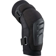 iXS black race elbow guard with hard-shell pad and adjustable strap