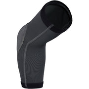 Graphite padded elbow guard sleeve with breathable mesh texture and secure cuff