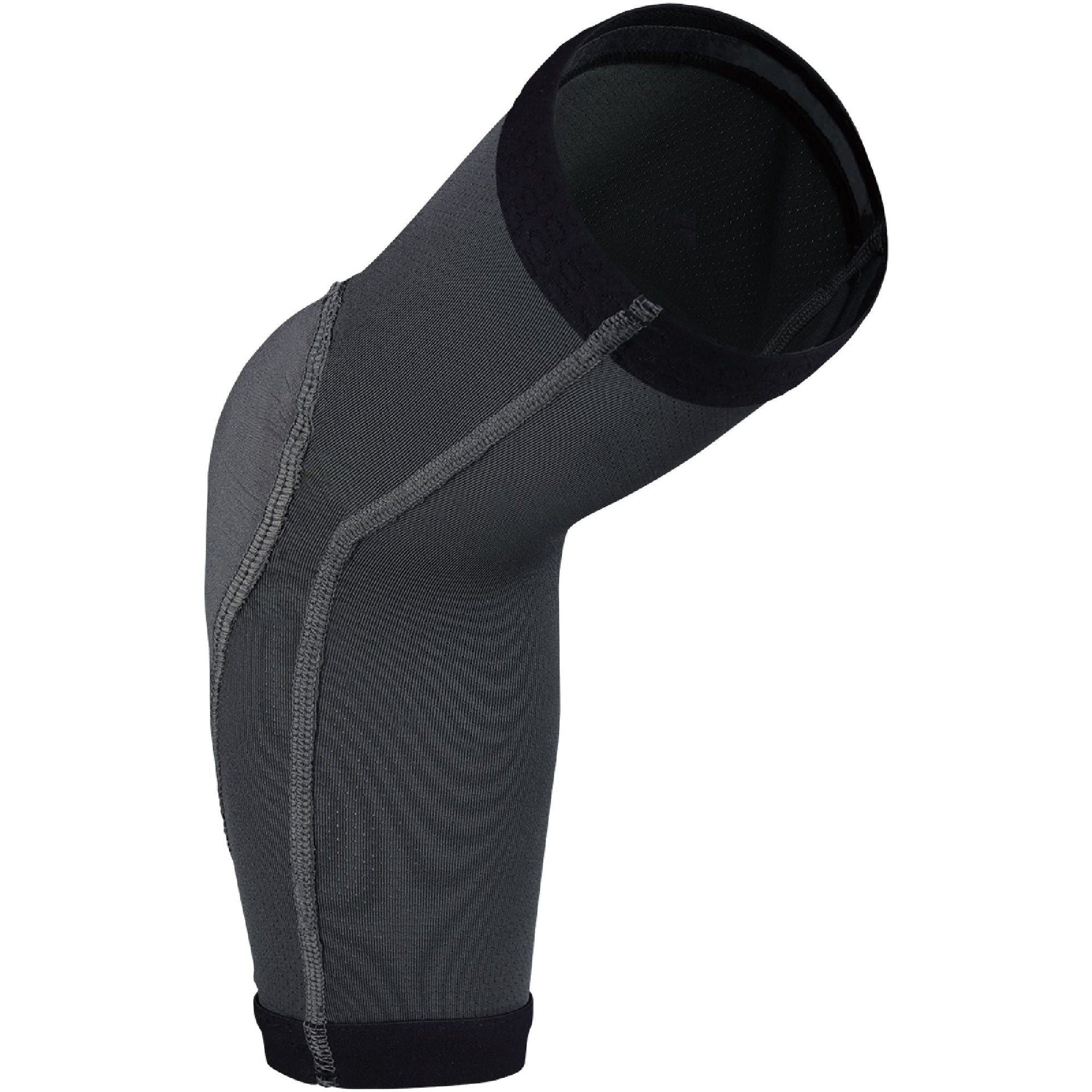 Graphite padded elbow guard sleeve with breathable mesh texture and secure cuff