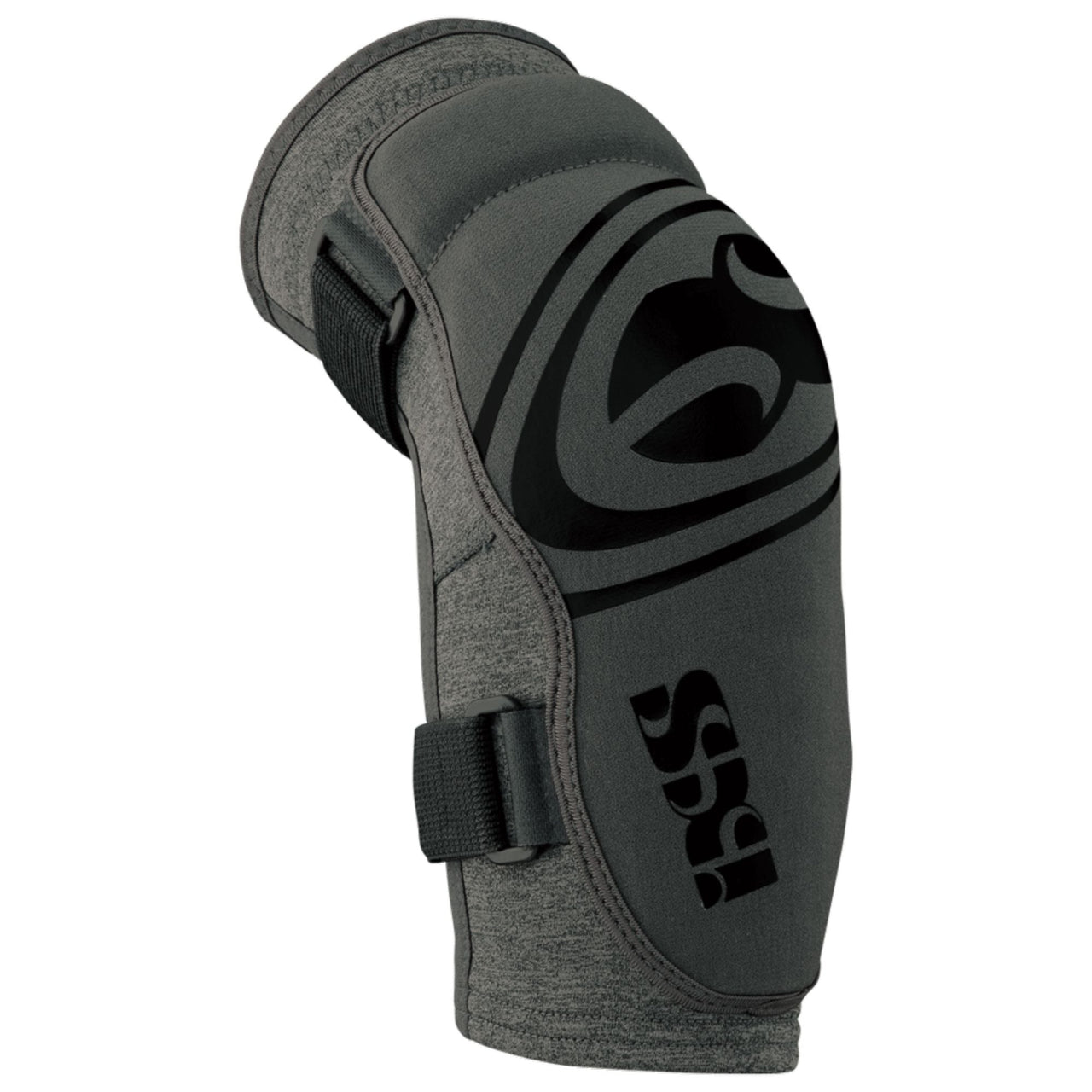iXS youth grey elbow guards with adjustable strap and protective shell
