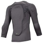Youth grey motorcycle upper-body protection shirt with molded chest and sleeve pads
