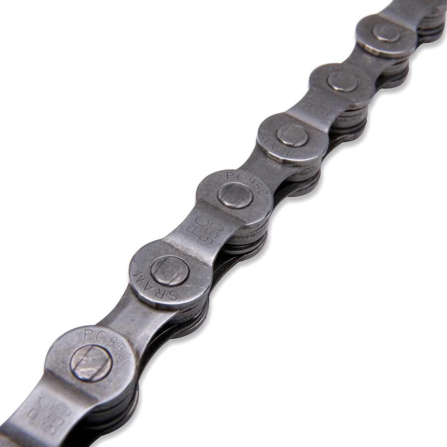 SRAM gray PC-850 bicycle chain with inner and outer link plates