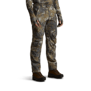 Men's lightweight camouflage hunting pants with tapered legs and boot cuffs