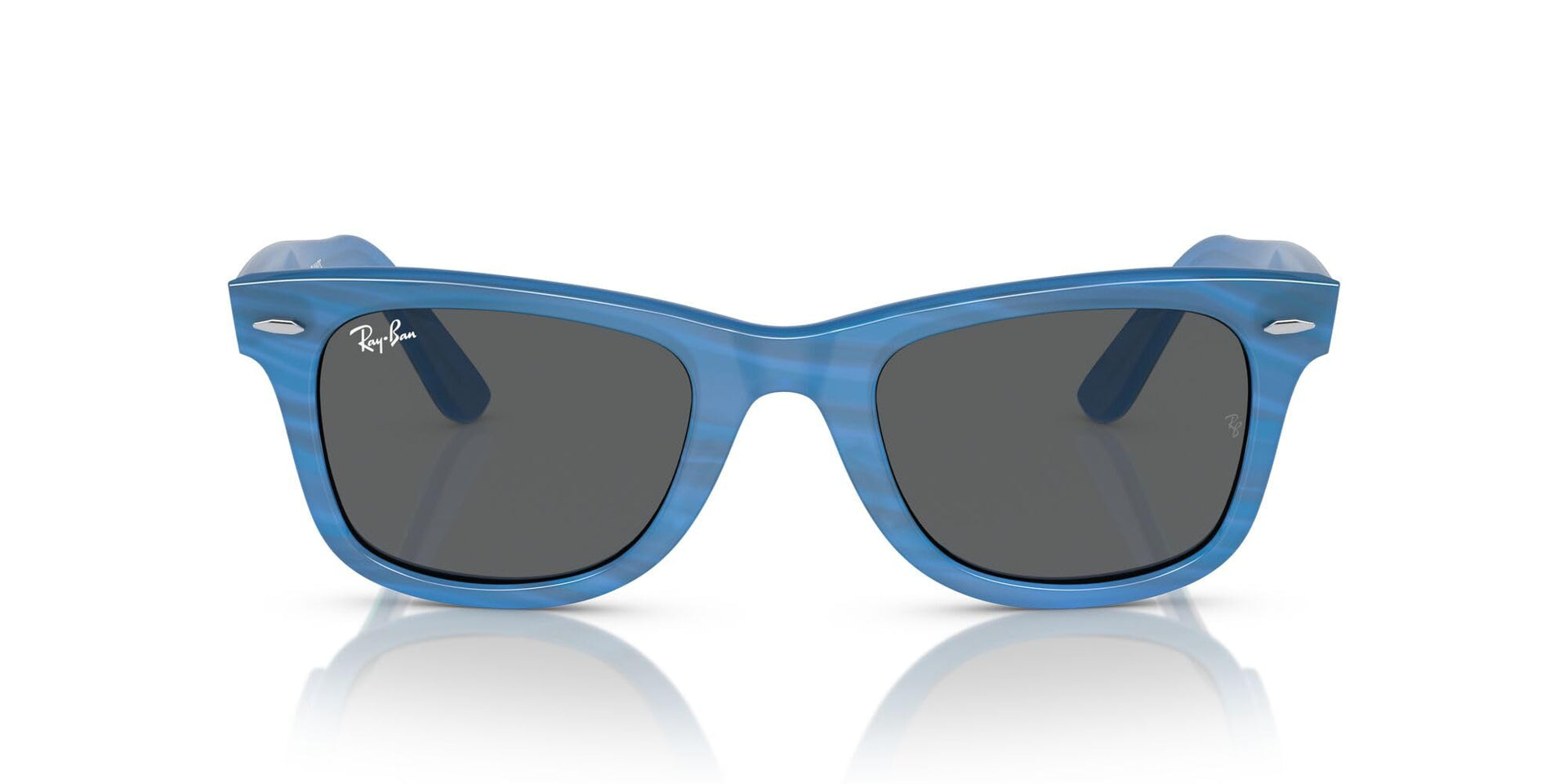 Ray-Ban Original Wayfarer RB2140 Sunglasses - Photochromic Striped Blue/Dark Grey / 50 mm - 8056262099353