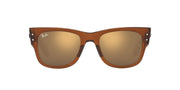 Ray-Ban RB0840S Mega Wayfarer Sunglasses - Transparent Brown/Light Brown Mirrored Gold / 51 mm - 8056597720649