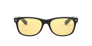 Ray-Ban New Wayfarer Low Bridge Fit RB2132F Sunglasses - Black/Yellow / 55 mm - 8056597147293