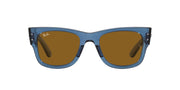 Ray-Ban Mega Wayfarer RB0840S Sunglasses - Transparent Blue/Brown / 51 mm - 8056597856409