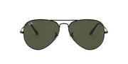 Ray-Ban Aviator Metal II RB3689 Sunglasses - Black/G-15 Green / 62 mm - 8056597148597