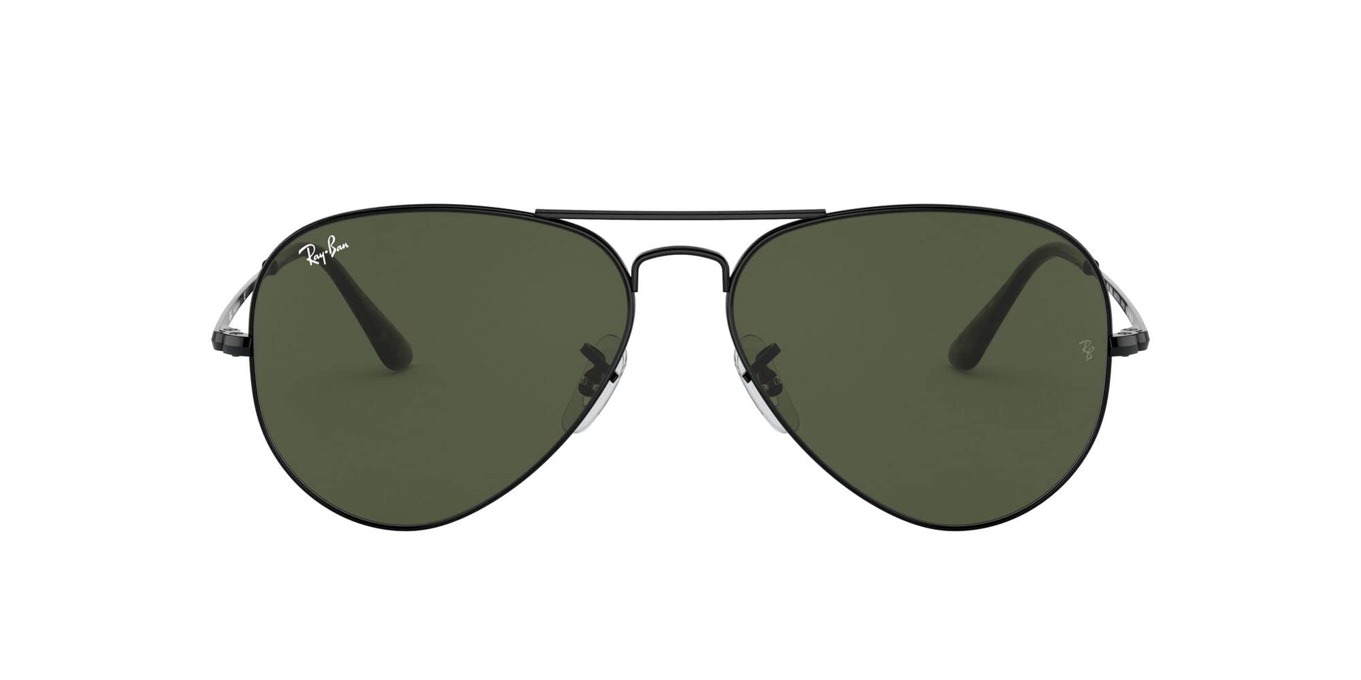 Ray-Ban Aviator Metal II RB3689 Sunglasses - Black/G-15 Green / 58 mm - 8056597041911