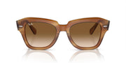 Ray-Ban State Street RB2186 Sunglasses - Striped Brown/Clear Gradient Brown / 52 mm - 8056262052259