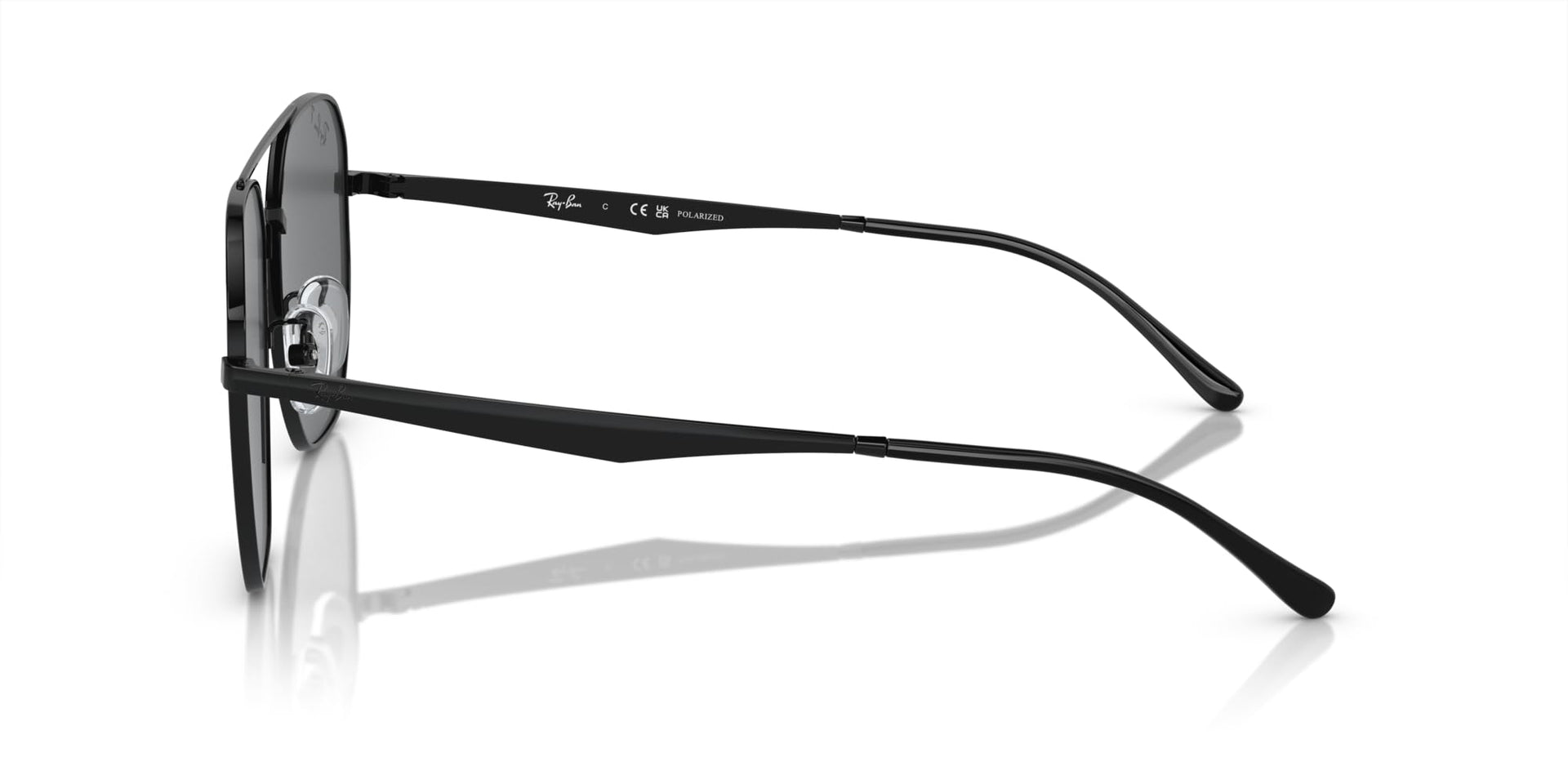 Ray-Ban Aviator RB3724D Sunglasses - Black/Dark Grey Polarized / 59 mm - 8056597964616 - Additional Image 2
