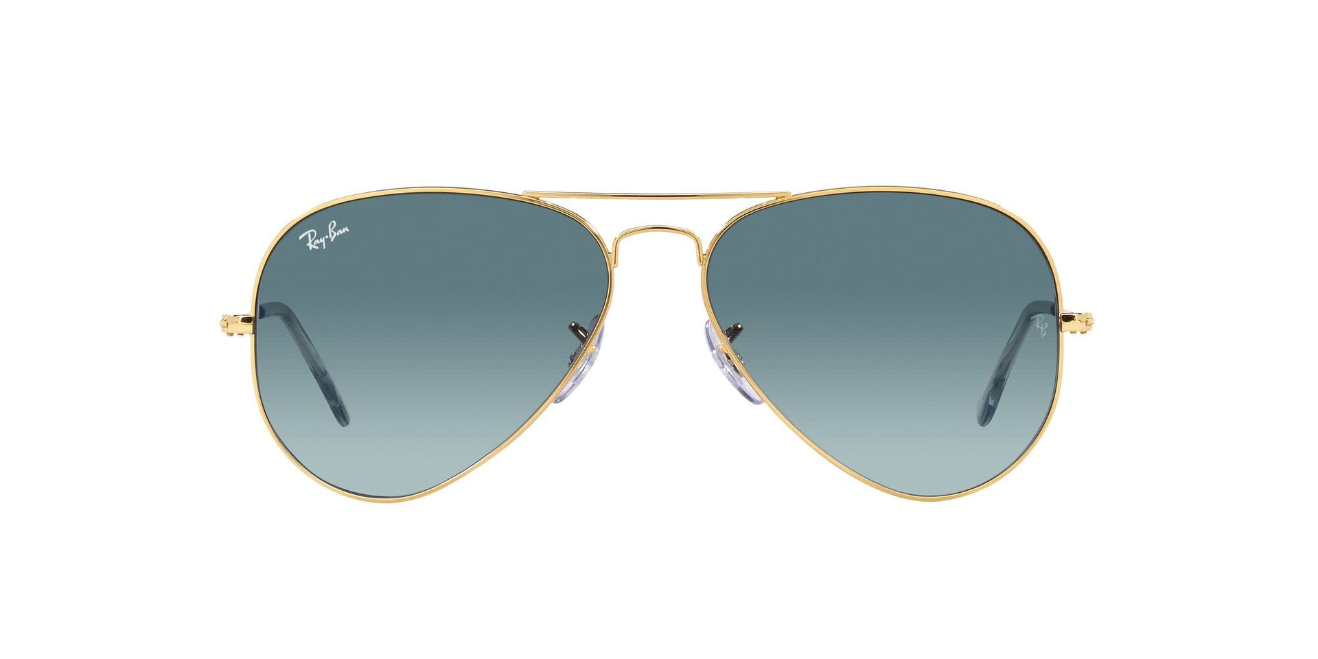 Ray-Ban Aviator RB3025 Sunglasses - Gold/Blue Gradient Grey / 55 mm - 8056597855730
