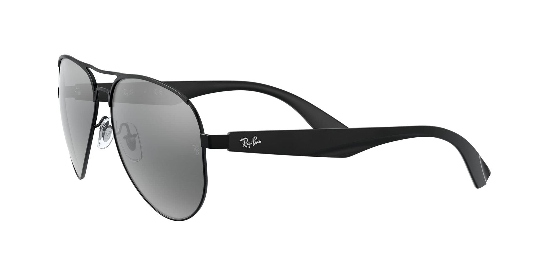 Ray-Ban Aviator RB3523 Sunglasses - Matte Black/Grey Mirrored Silver / 59 mm (X001ECJ6PT) - X001ECJ6PT - Additional Image 2
