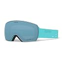Giro snow goggles with teal frame and matching teal strap, blue tinted lens