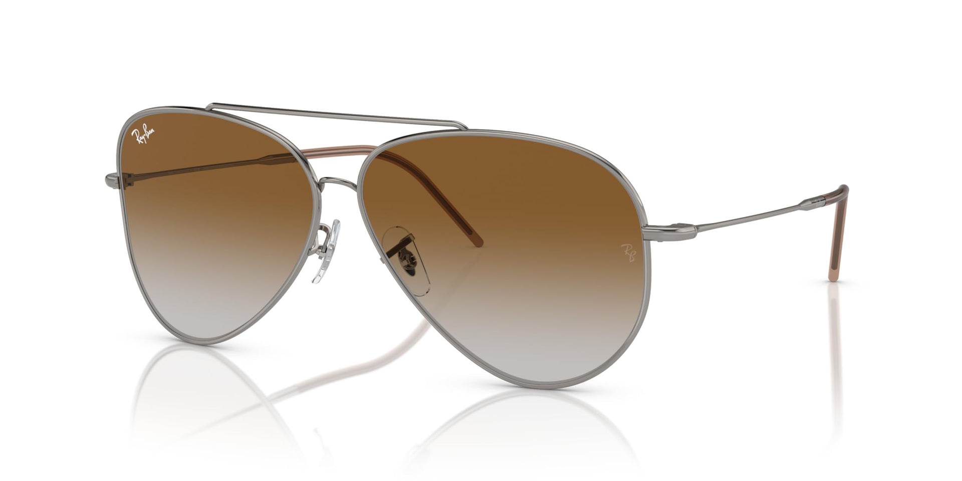 Ray-Ban Aviator Reverse RBR0101S Sunglasses - Gunmetal/Clear Gradient Brown / 62 mm (X003UYIYYN) - X003UYIYYN