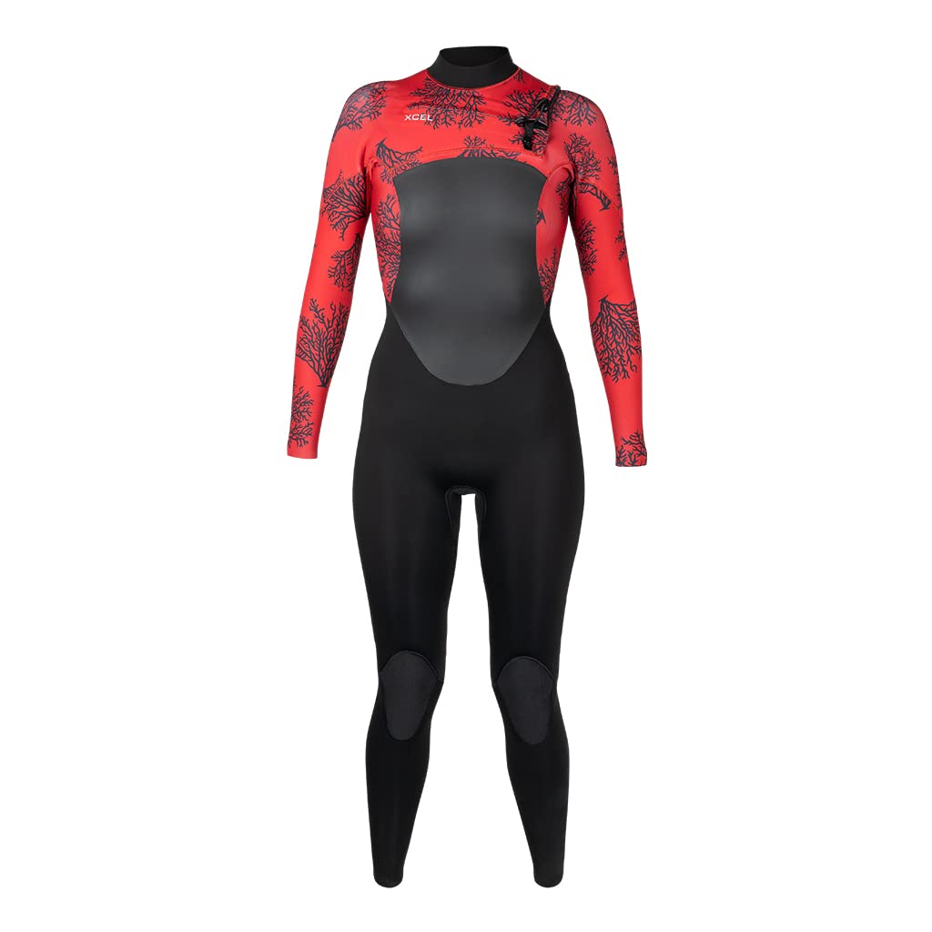 XCEL Womens Water Inspired Axis X 4/3mm Fullsuit - Black / Whale shark / 8 Short