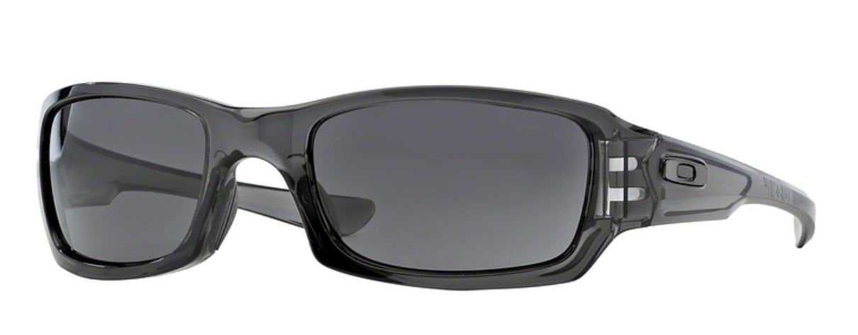 Oakley Fives Squared Sunglasses - Polished Black Frame/Gray Lens / 54 mm - 700285787091