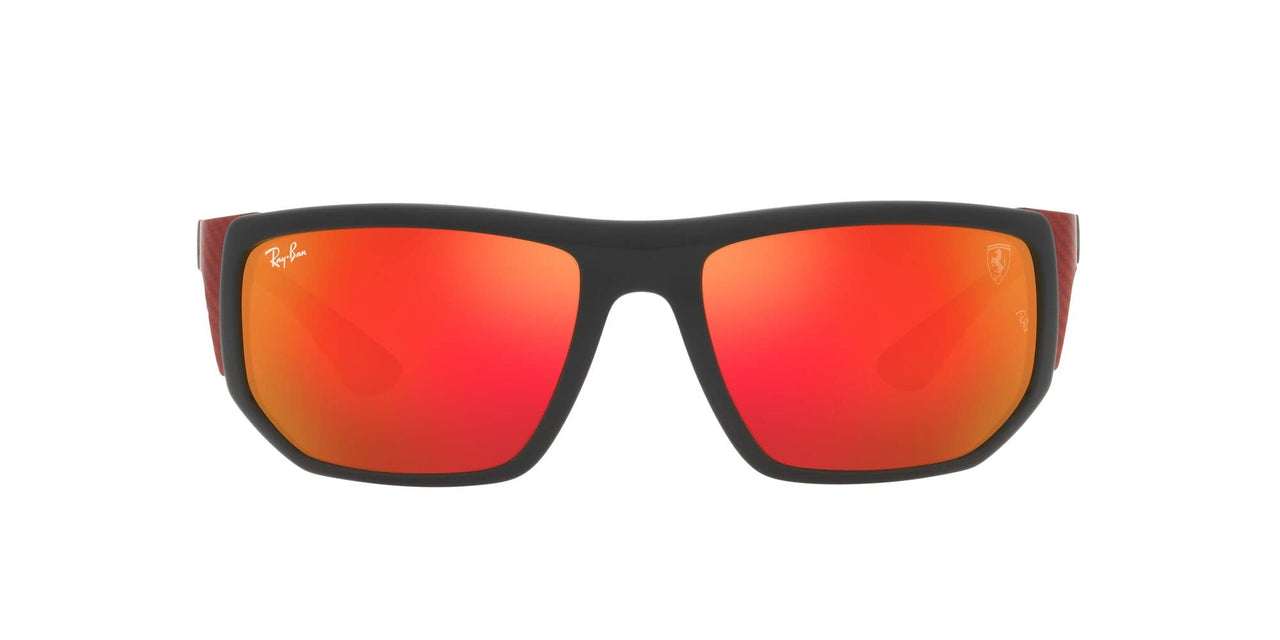 Ray-Ban RB8361M Sunglasses - Matte Black/Brown Mirrored Orange / 60 mm - 8056597645485