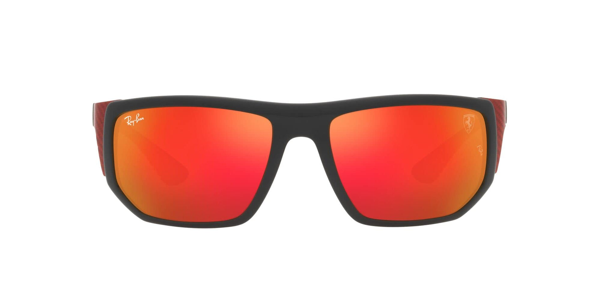 Ray-Ban RB8361M Sunglasses - Matte Black/Brown Mirrored Orange / 60 mm - 8056597645485