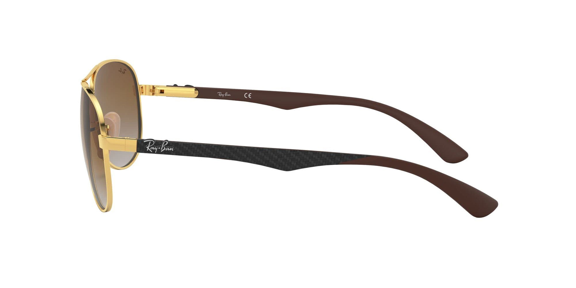 Ray-Ban Carbon Fiber Aviator RB8313 Sunglasses - Gold/Clear Gradient Brown / 58 mm (X001DM03ON) - X001DM03ON - Additional Image 3