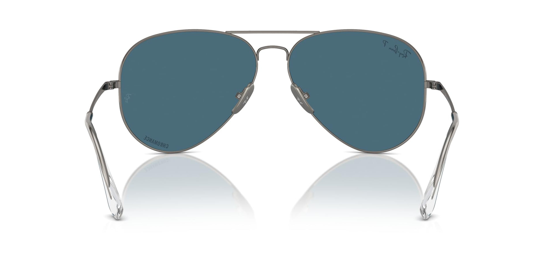 Ray-Ban Aviator Titanium RB8089 Sunglasses - Gunmetal/Polarized Blue / 58 mm - 8056262031728 - Additional Image 3