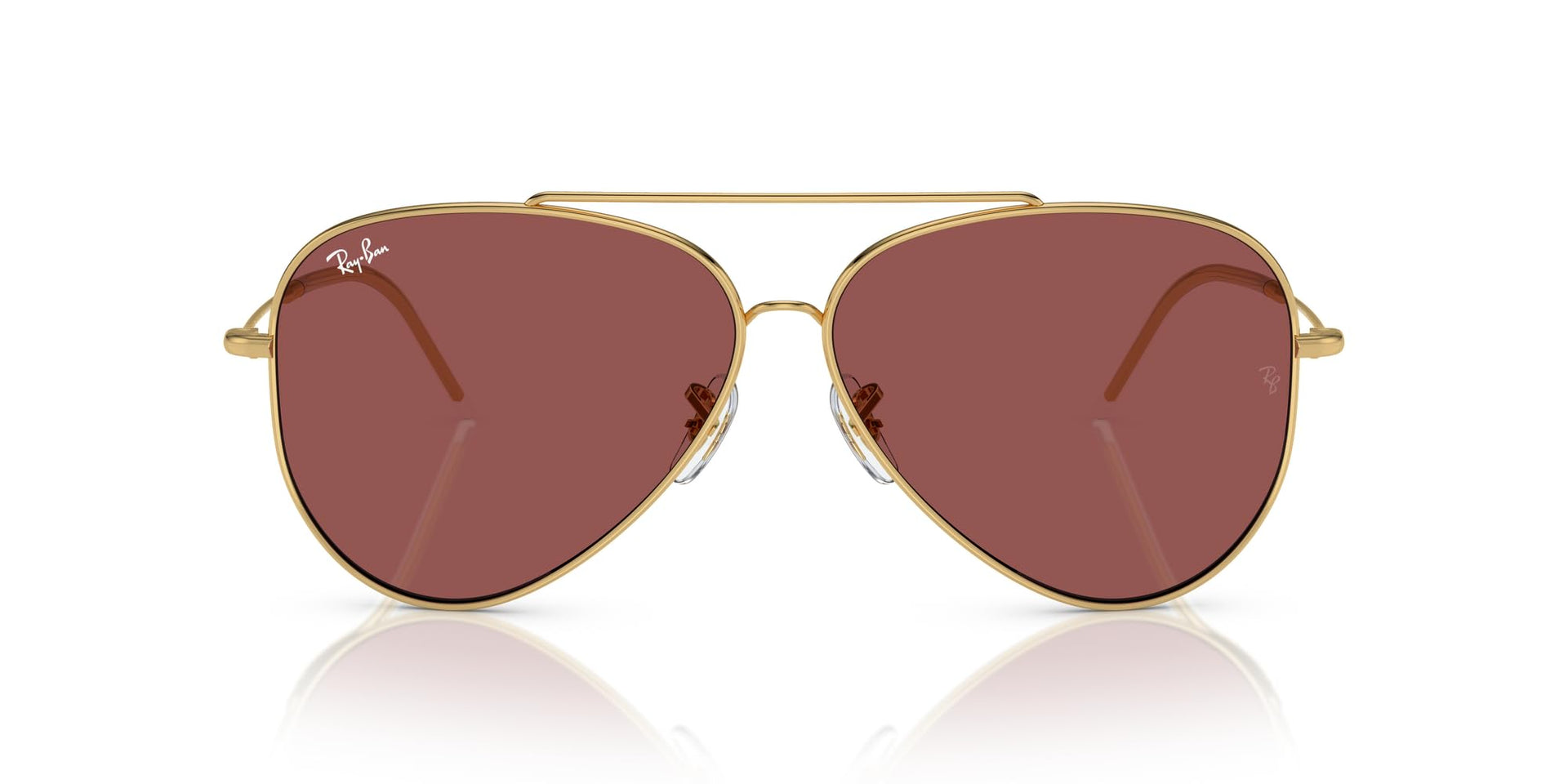 Ray-Ban Aviator Reverse RBR0101S Sunglasses - Gold/Dark Violet / 59 mm - 8056262096628